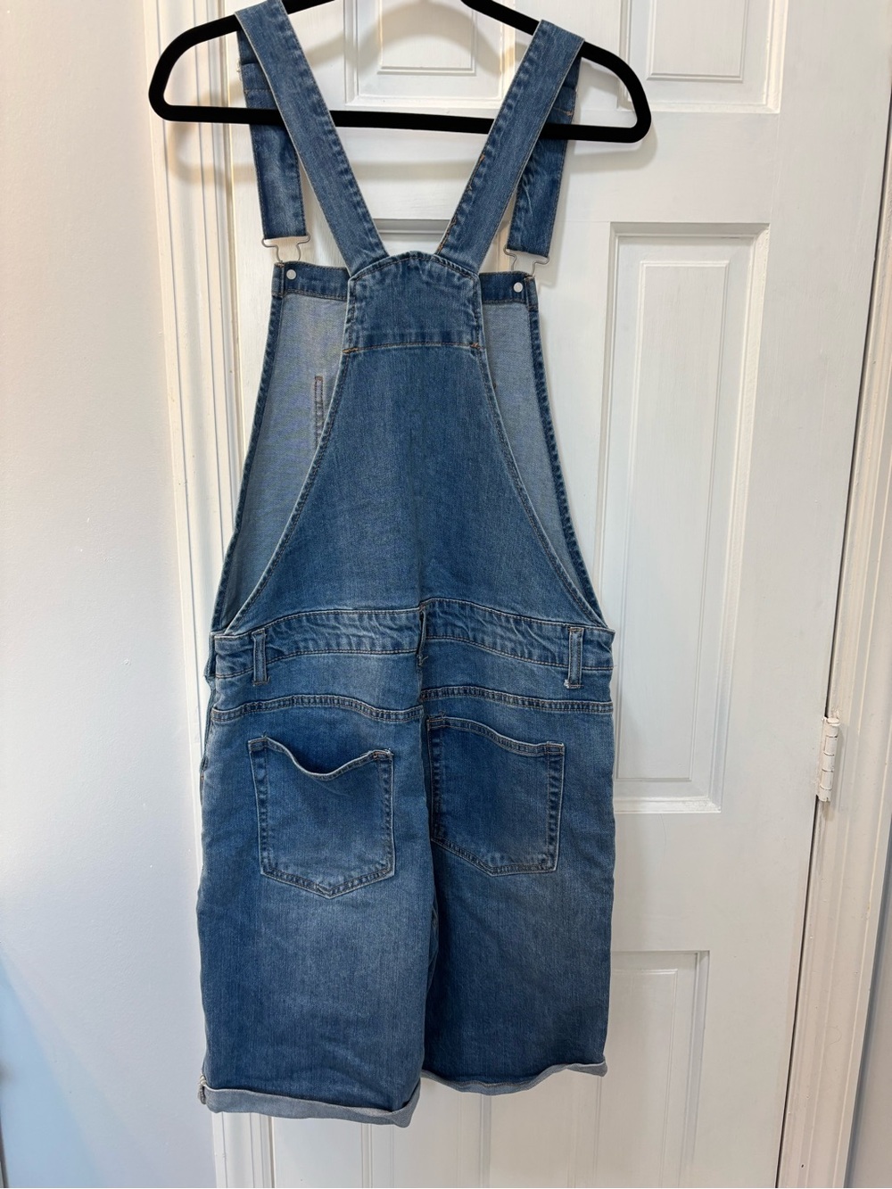 Classic Blue Denim Overall Shorts - Mens Large - Picture 9 of 10